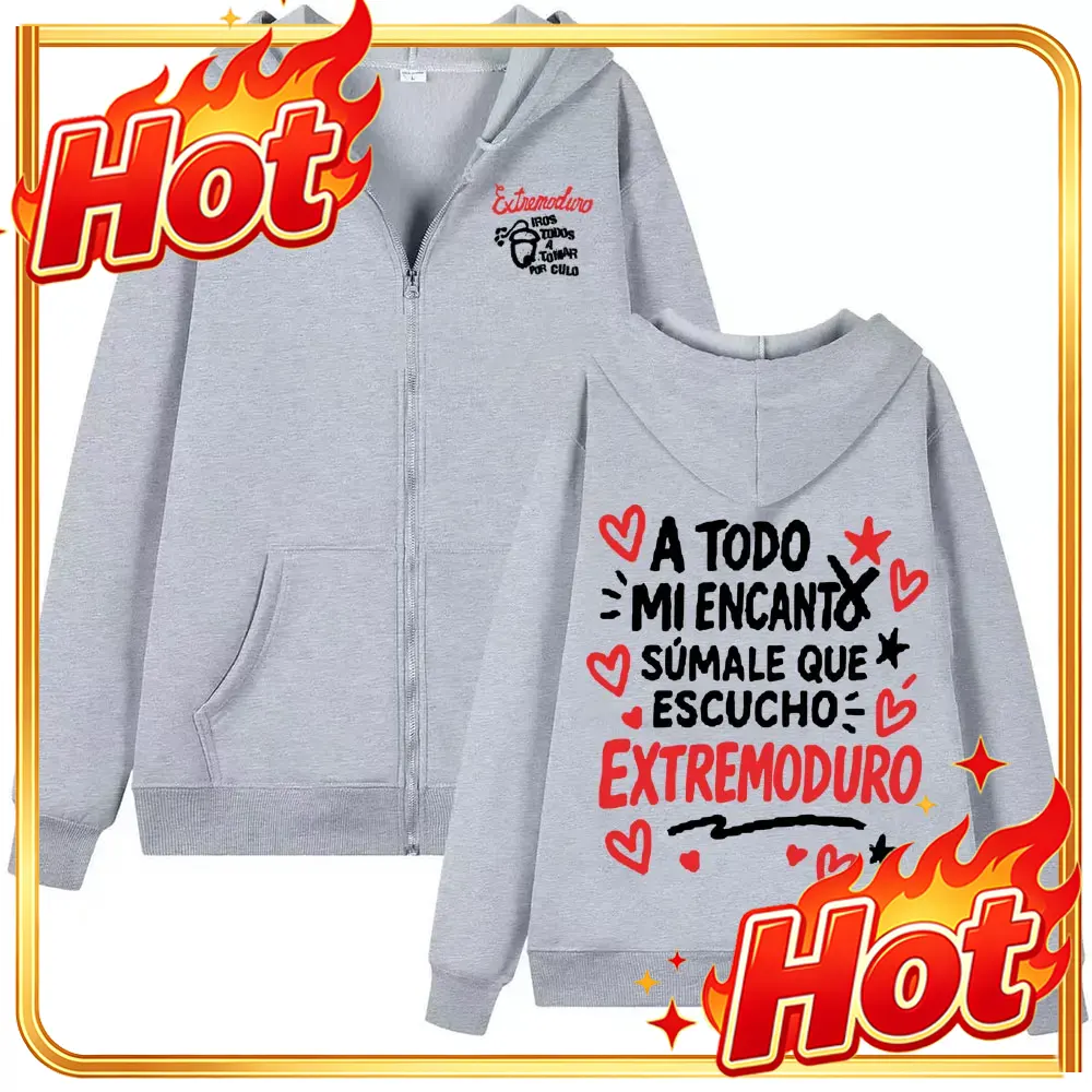 Mens Fashion Zip Up Hoodies - Rock Band Extremoduro Album Zip Up