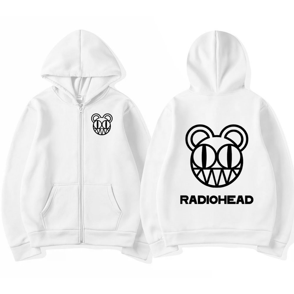 Rock Band Radiohead Logo Zippe - Mens Fashion Zip Up Hoodies review and price