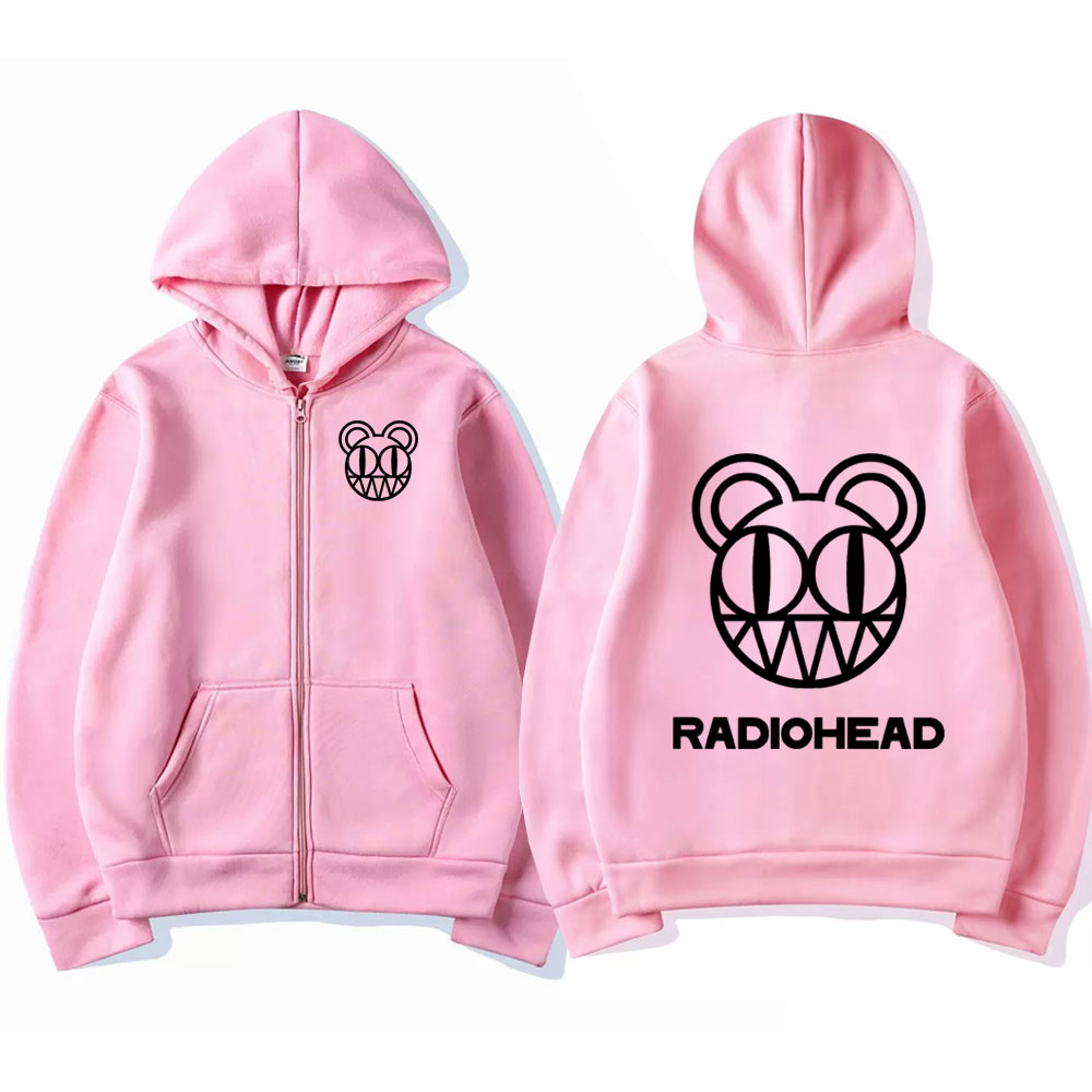 Rock Band Radiohead Logo Zippe - Mens Fashion Zip Up Hoodies review and price