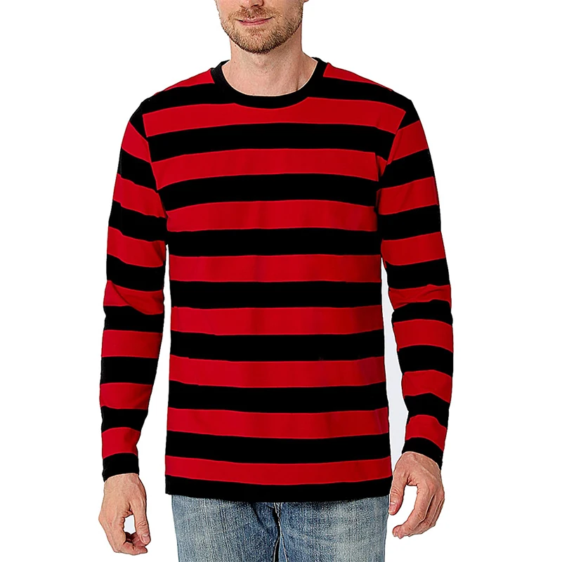 Contrast Stripe 3D Print Men L - Mens Fashion Clothes review and price