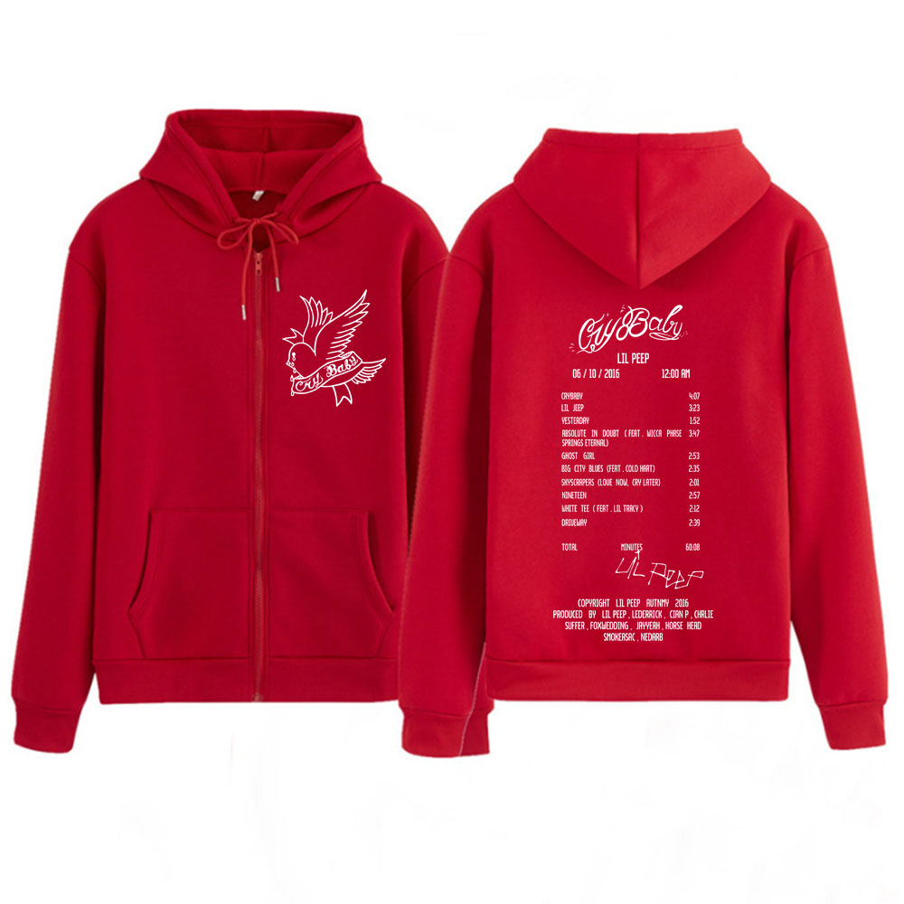 Rapper Lil Peep Cry Baby Album - Mens Fashion Zip Up Hoodies review and price