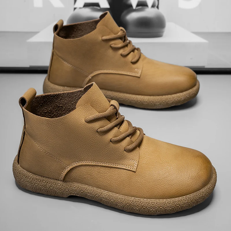 Men Ankle Boots Brown Short Bo - Men'S Fashion News review and price