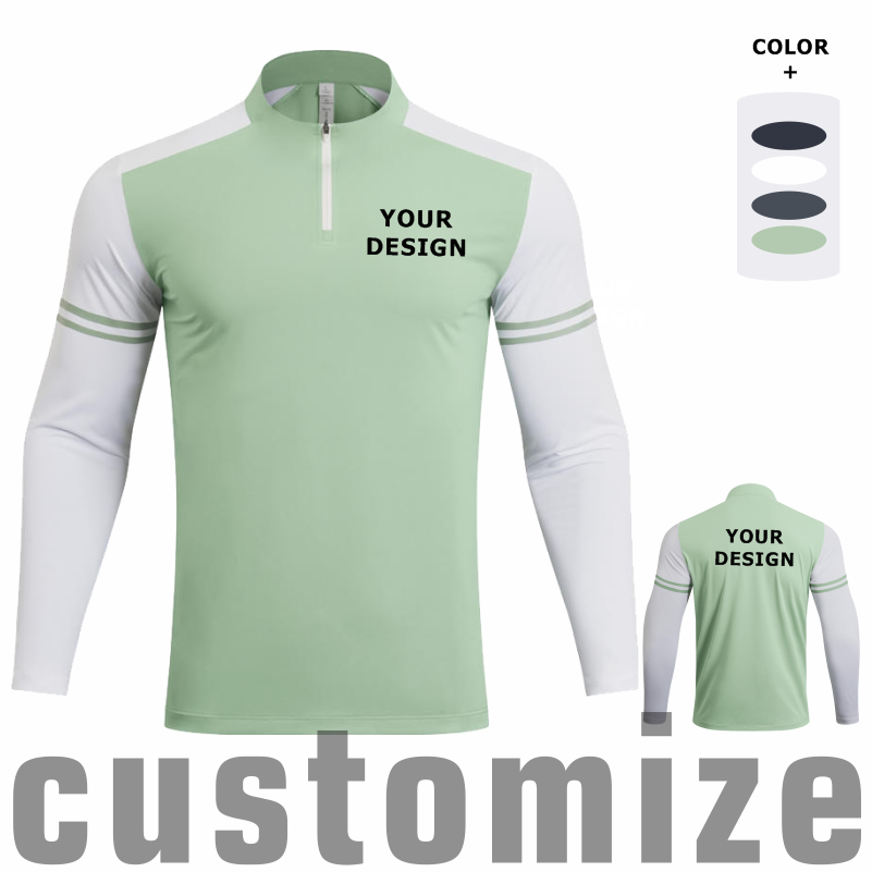 Custom DIY Long-sleeved Half-z - Men'S Fashion T Shirts review and price