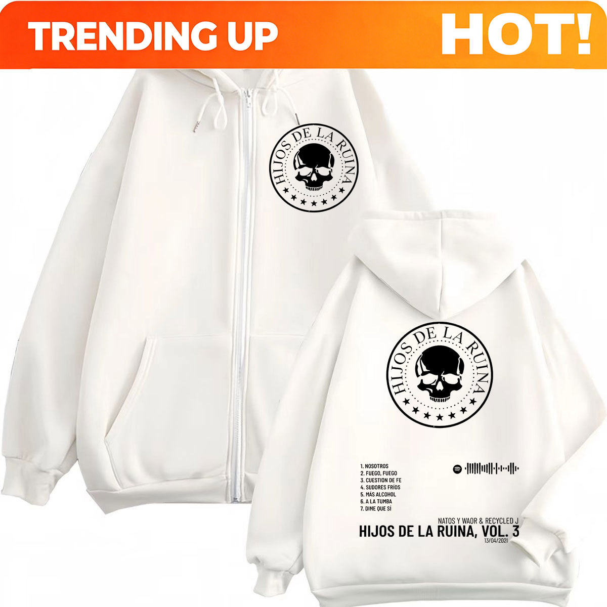 Rap Duo Natos Y Waor Hijos De  - Mens Fashion Zip Up Hoodies review and price