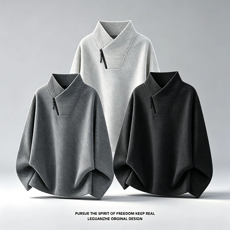Mens Asymmetric Zip Stand Coll - Mens Fashion Summer review and price