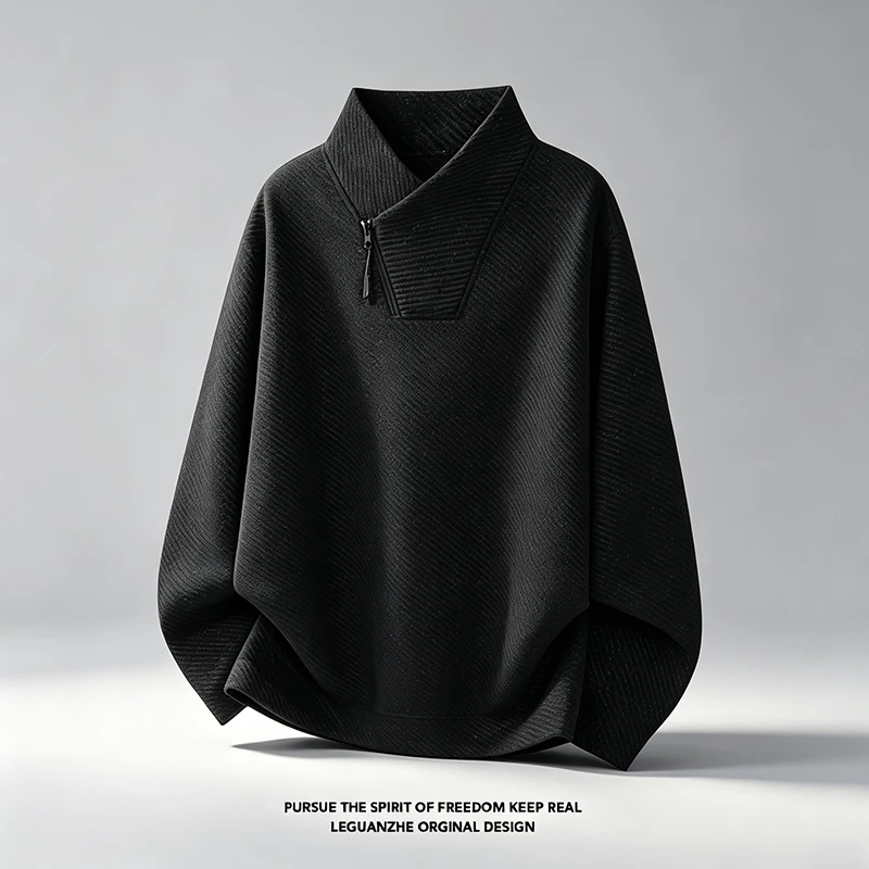 Mens Asymmetric Zip Stand Coll - Mens Fashion Summer review and price
