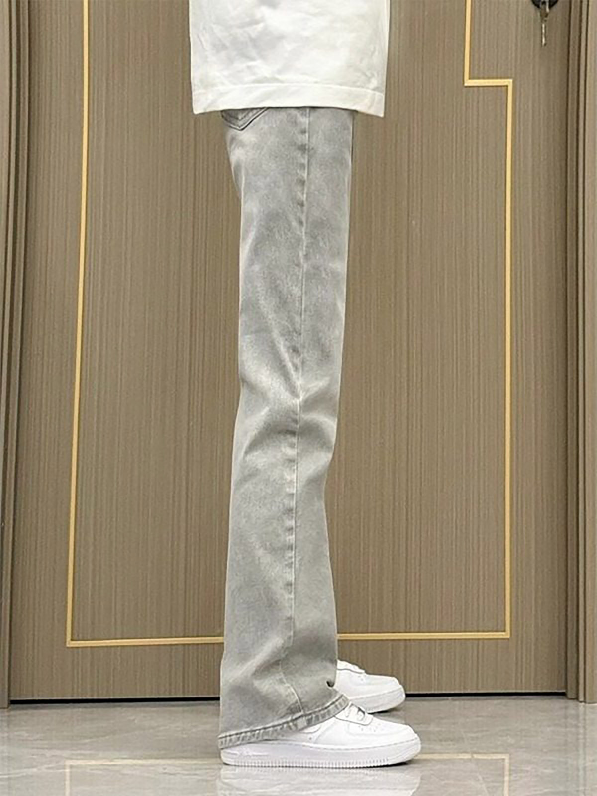 Smoke Grey Straight Leg Slim F - Men'S Fashion Grey Jeans review and price
